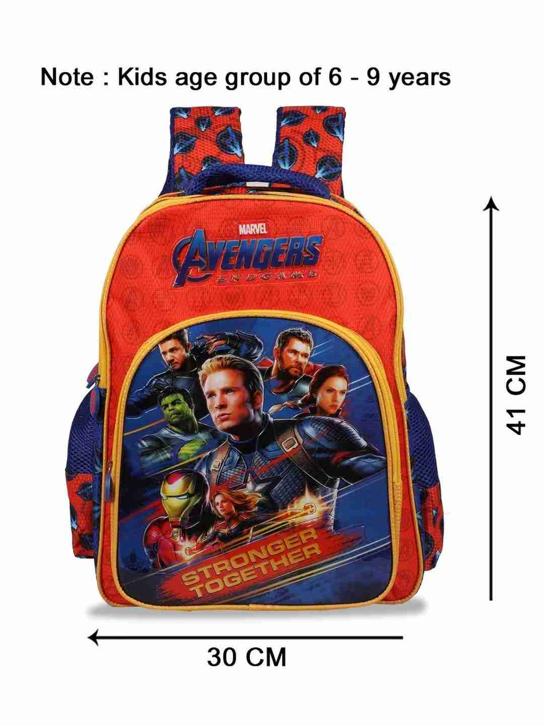 Marvel Avengers Stronger Together Red & Blue School Bag 41 Cm Bags for Boys age 7Y+