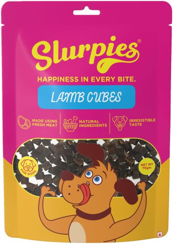 Slurpies Lamb Cubes Treats for Cats, 50g