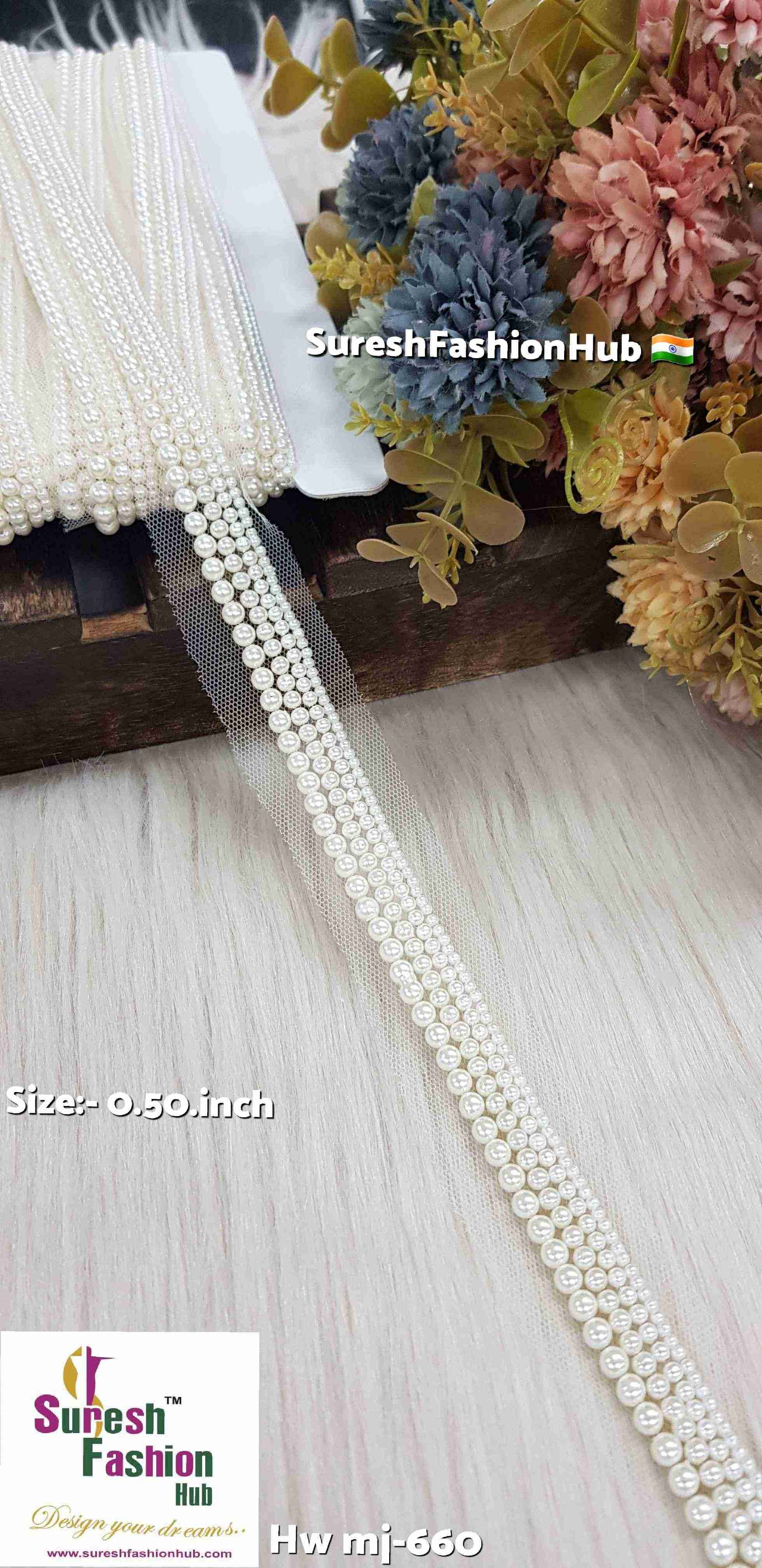 Pearl Cascade Handmade Lace