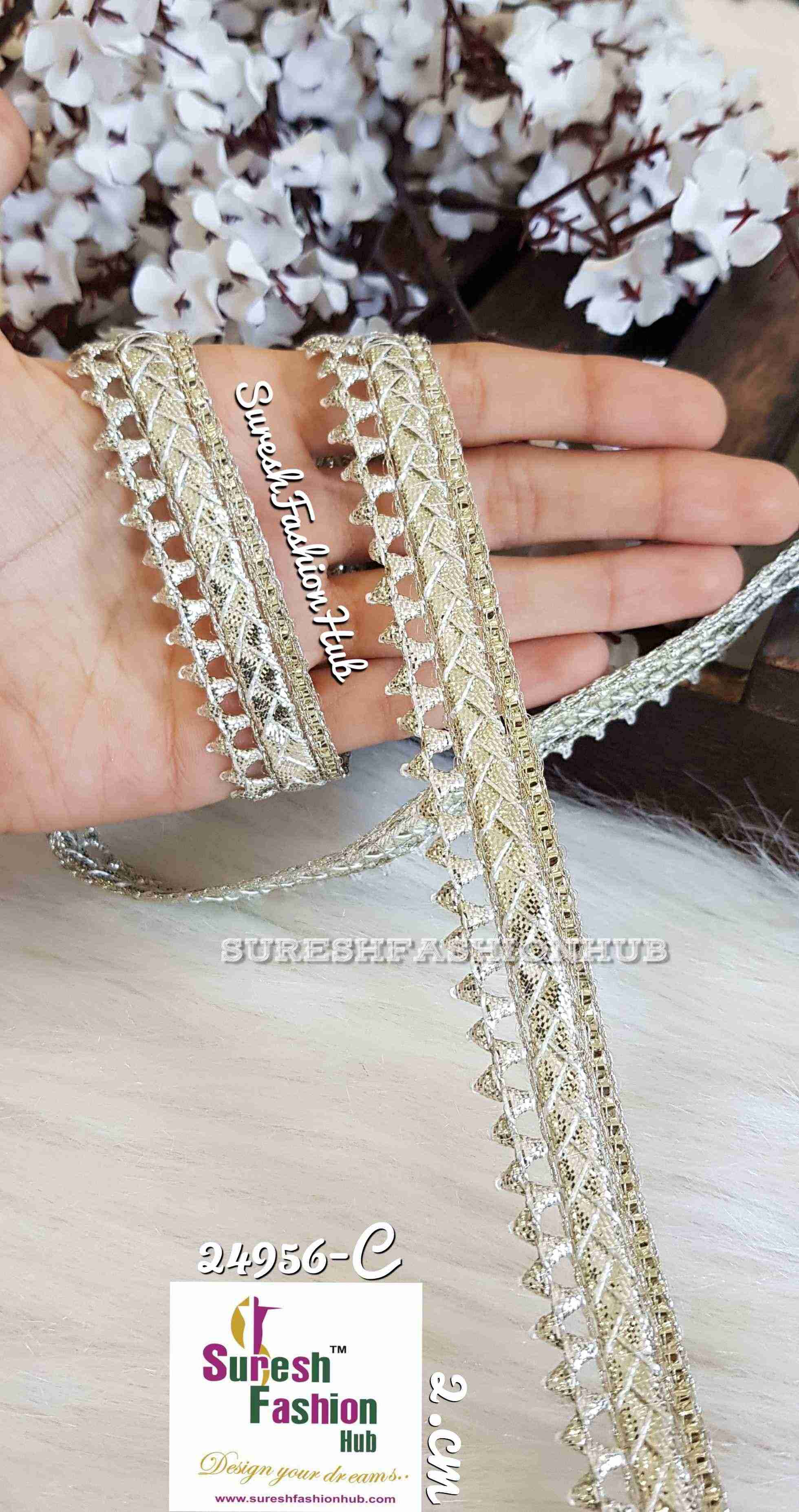Classic Water Gold Color Double Sided Triangular Trim