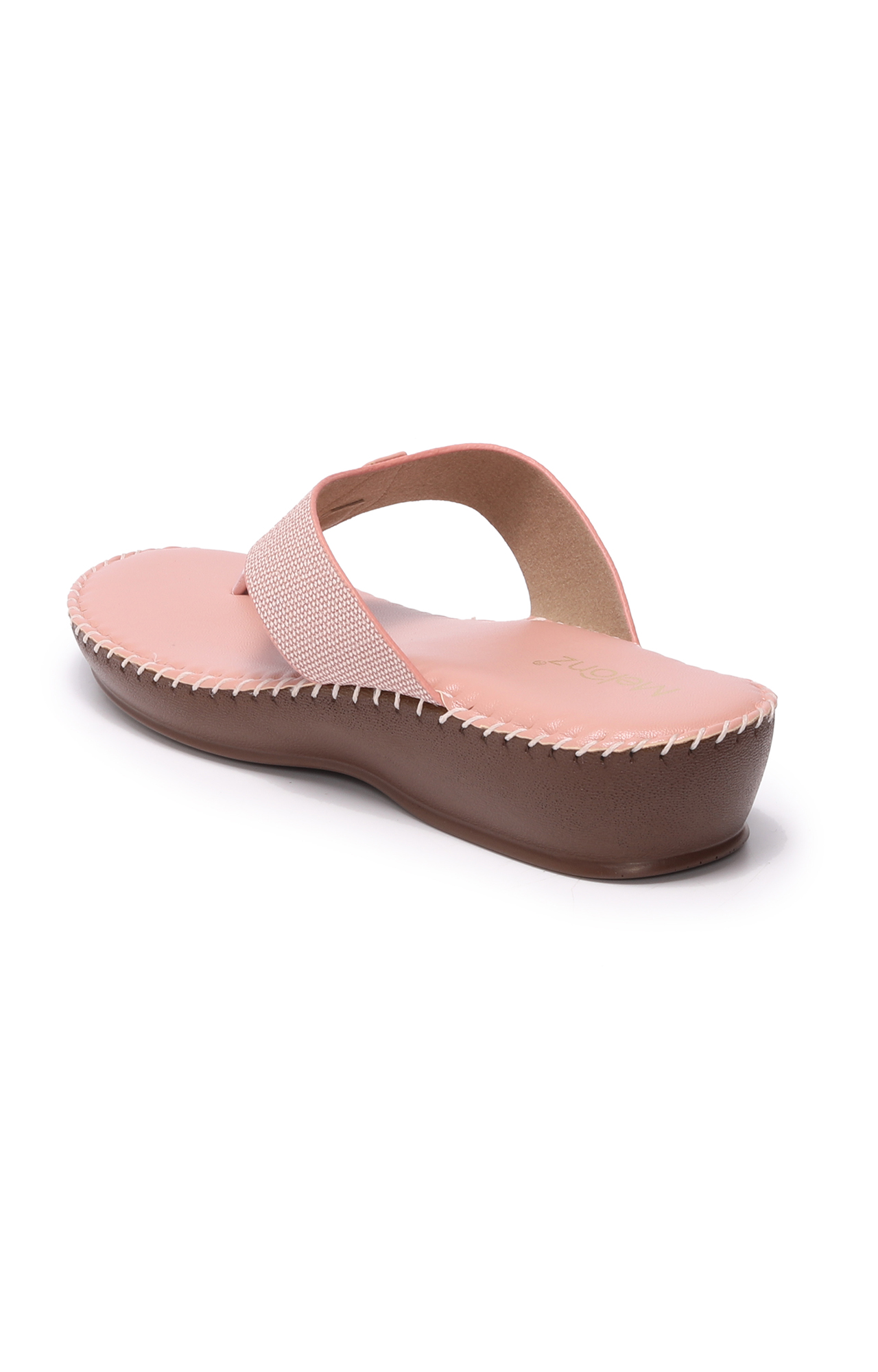 Women Peach Casula Flat Sandals