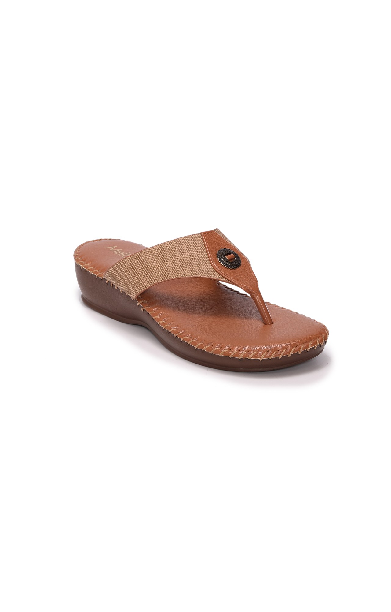 Women Tan Casula Flat Sandals