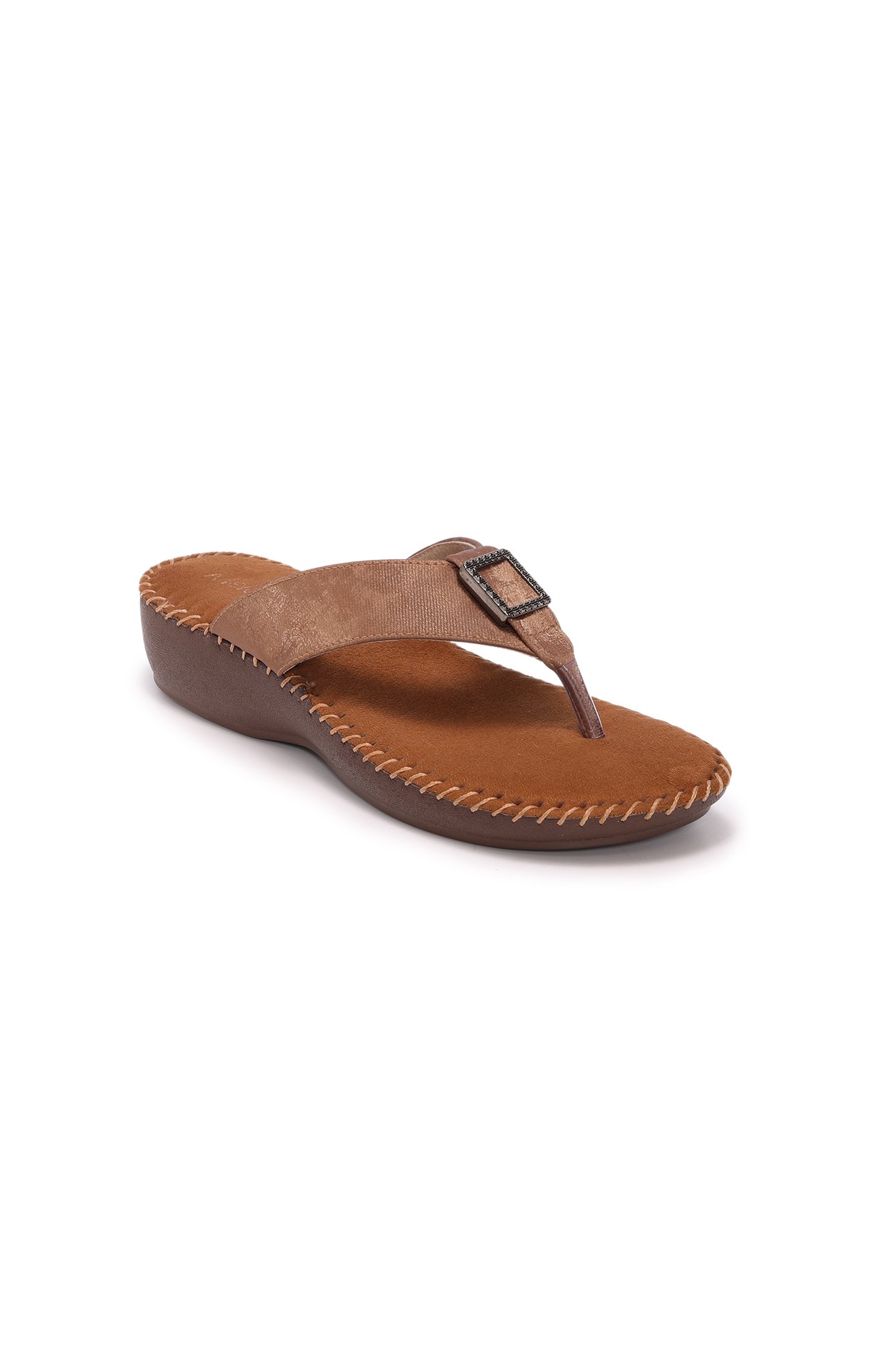 Women Tan Casula Flat Sandals