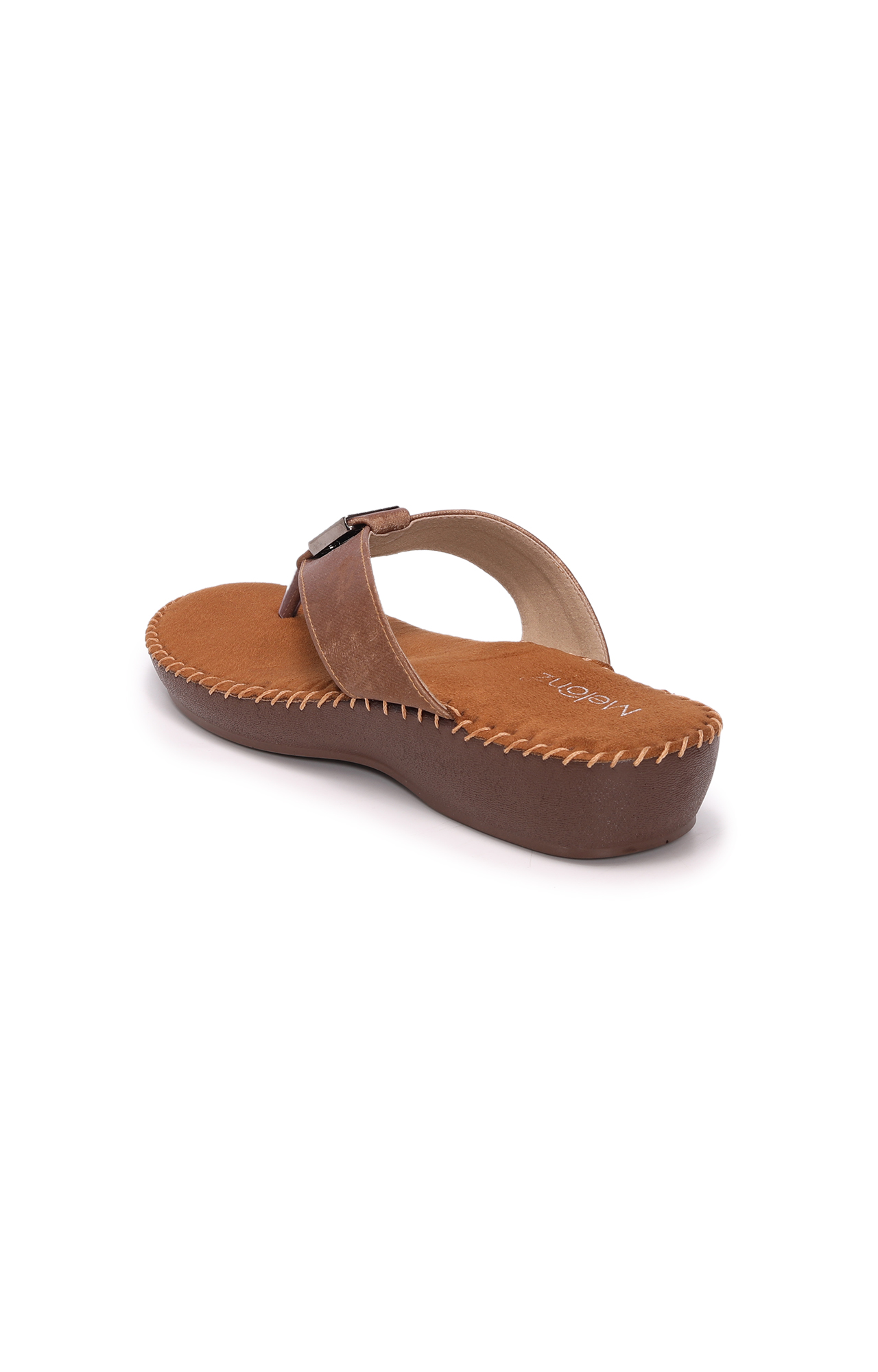 Women Tan Casula Flat Sandals