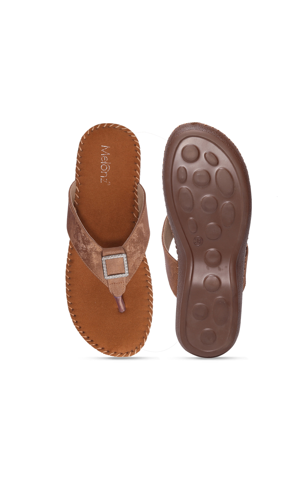 Women Tan Casula Flat Sandals