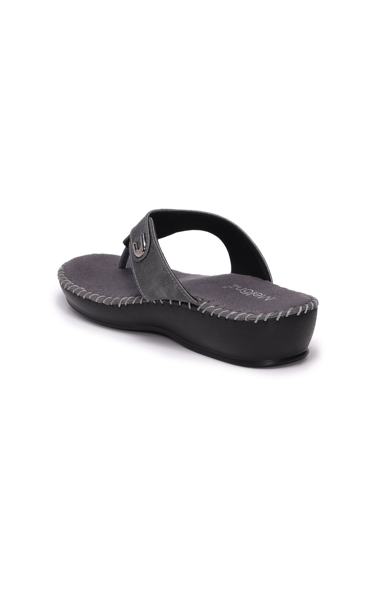 Women Grey Casula Flat Sandals