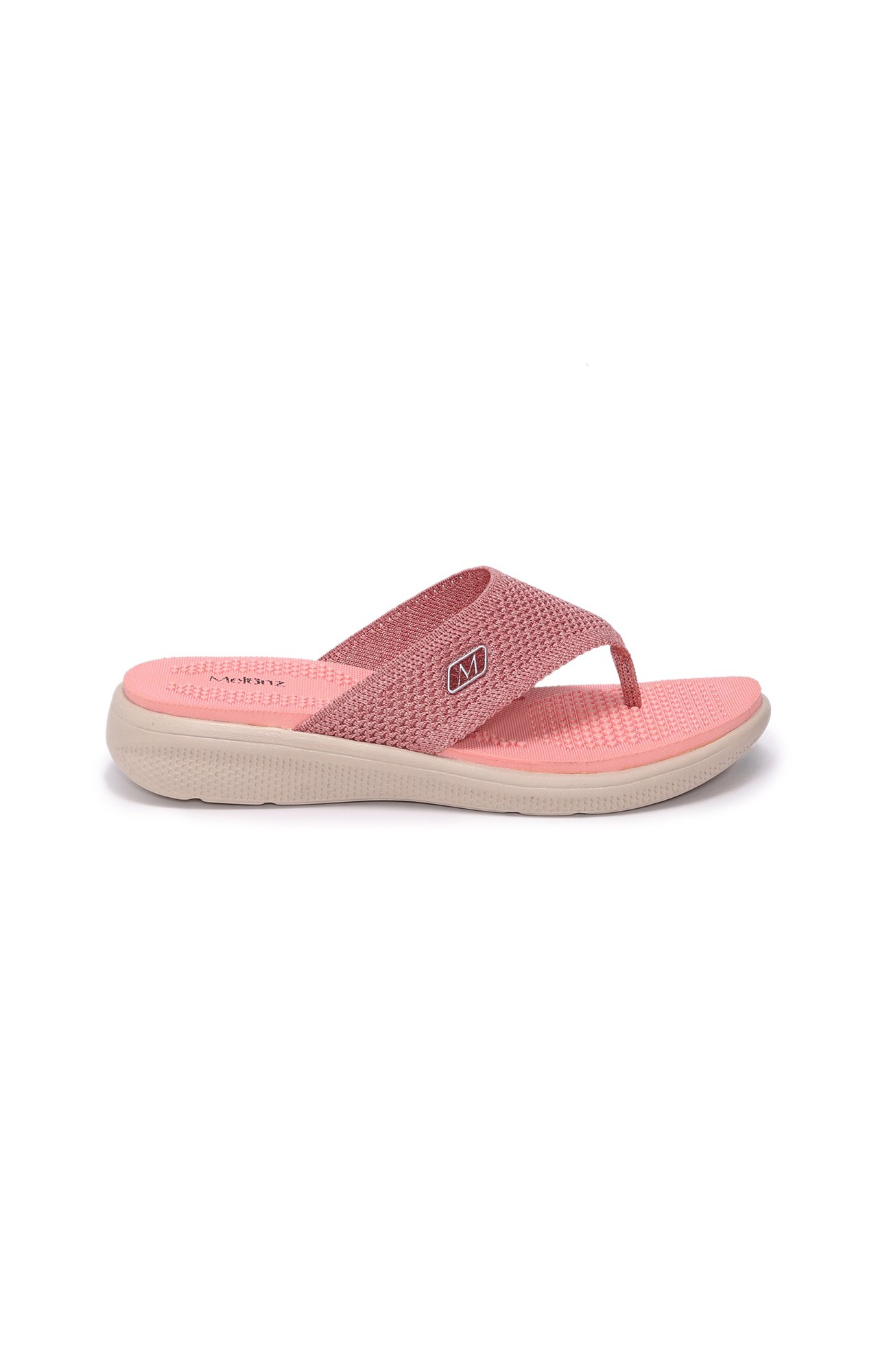 Women Pink knitted Casula Flat Sandals