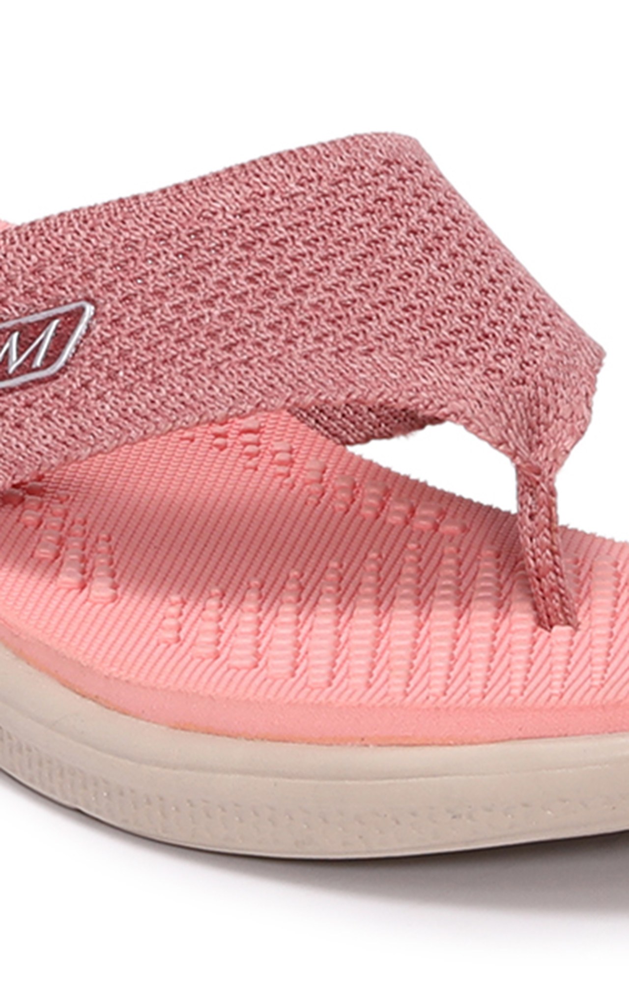 Women Pink knitted Casula Flat Sandals