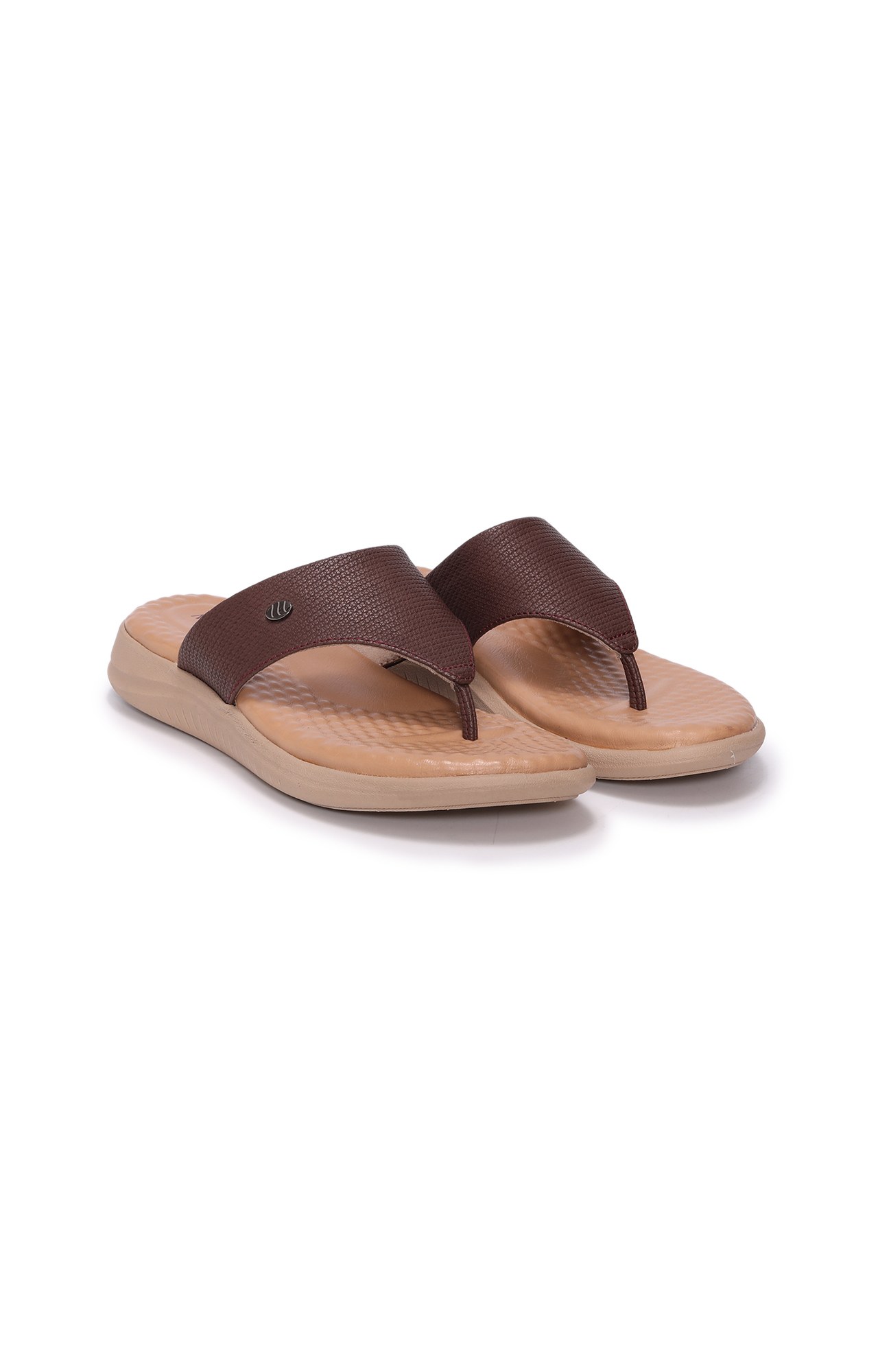 Women Maroon Strap Casual Slippers