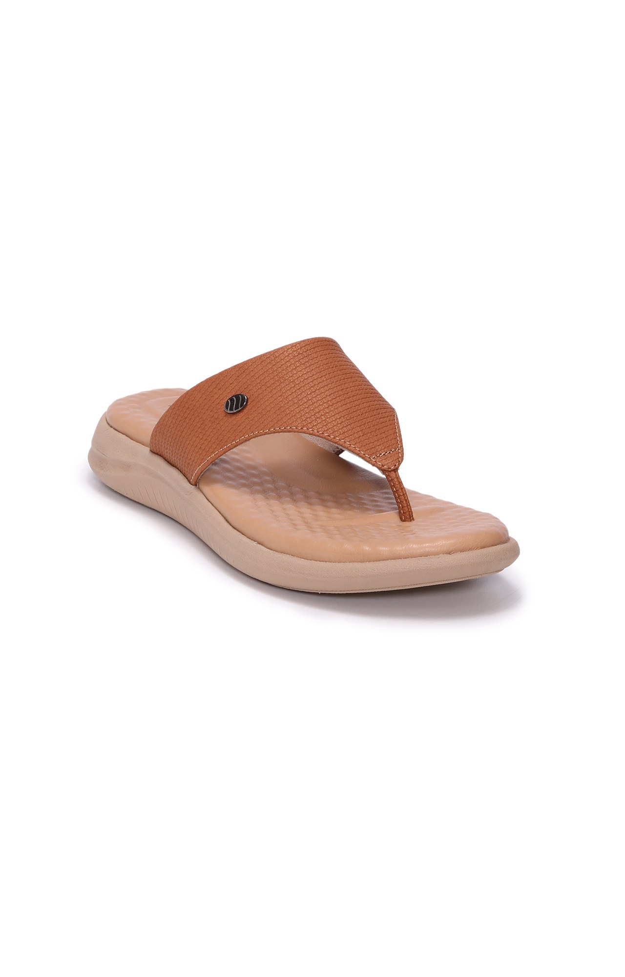 Women Tan Strap Casual Slippers