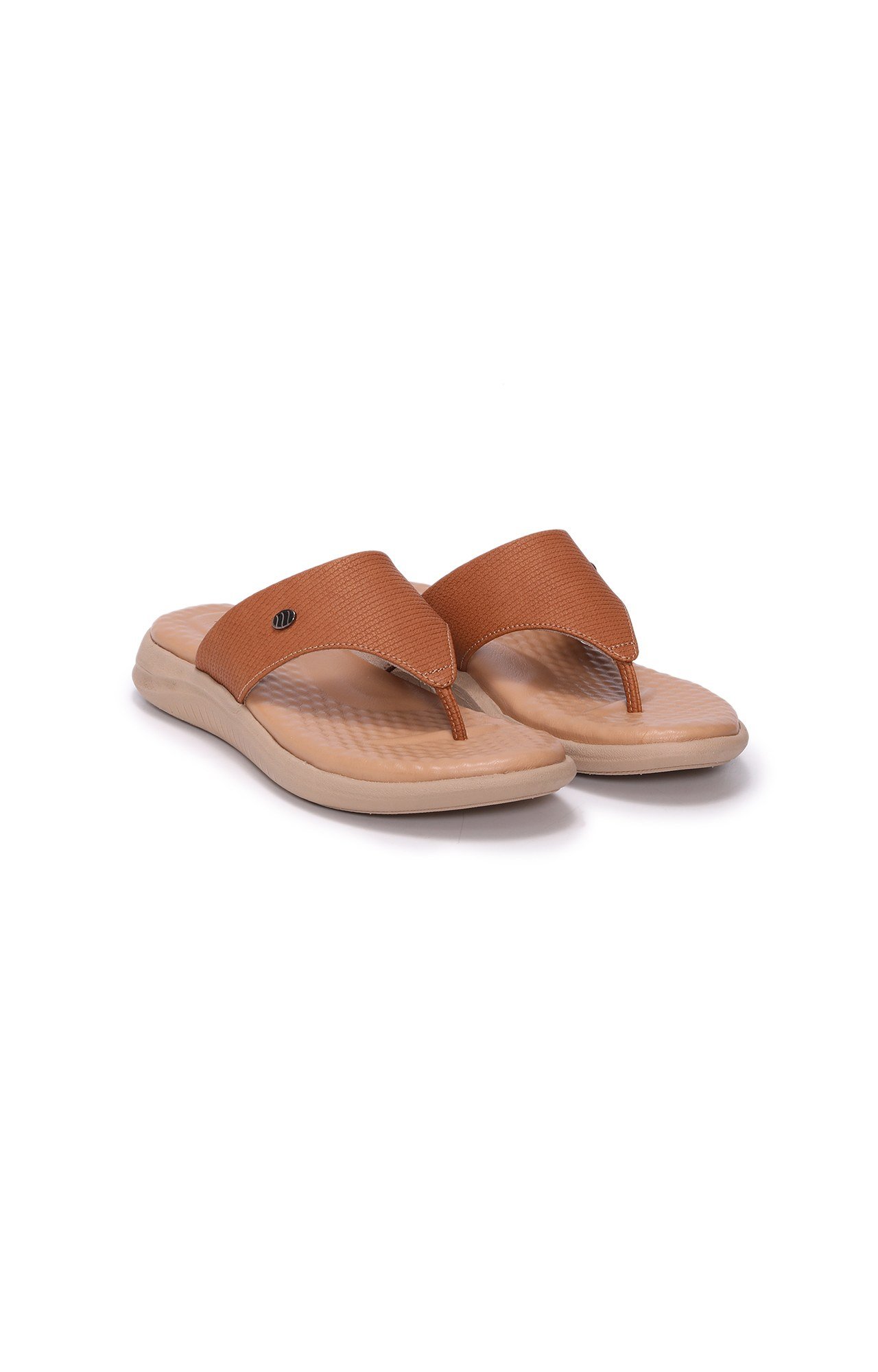 Women Tan Strap Casual Slippers
