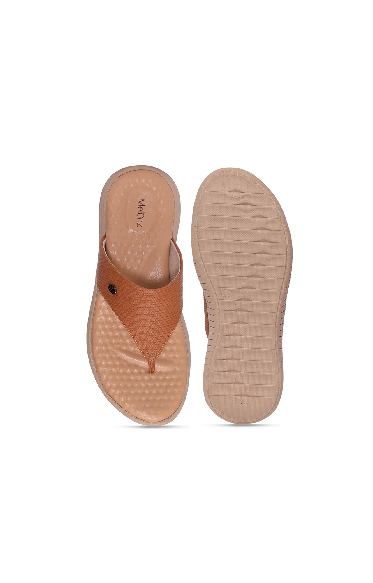 Women Tan Strap Casual Slippers