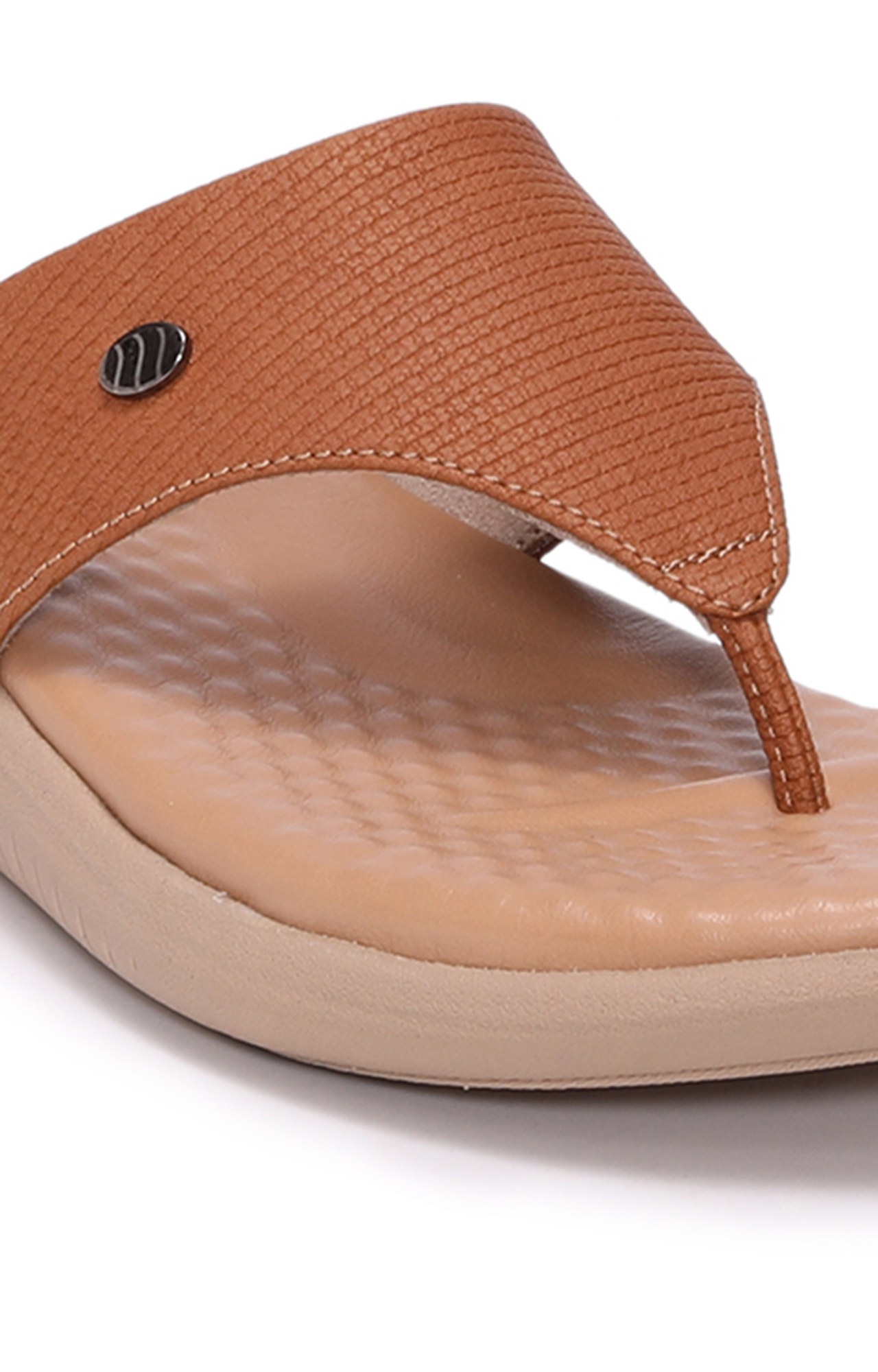 Women Tan Strap Casual Slippers
