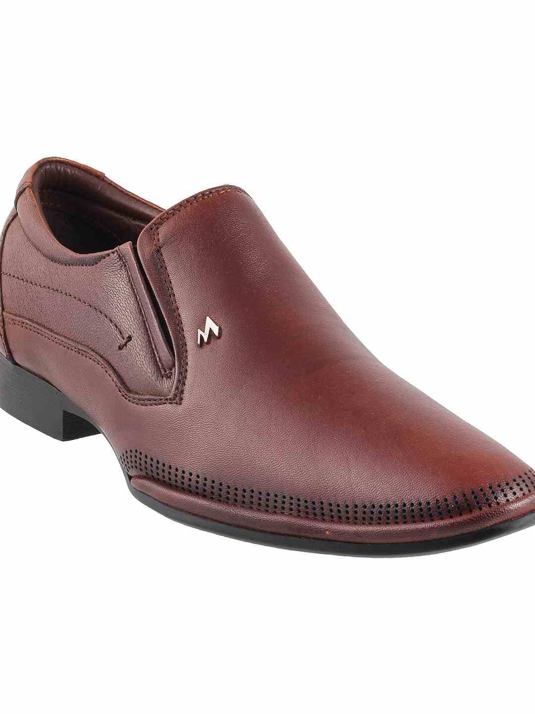 Metro Tan Synthetic Formal Slip-ons