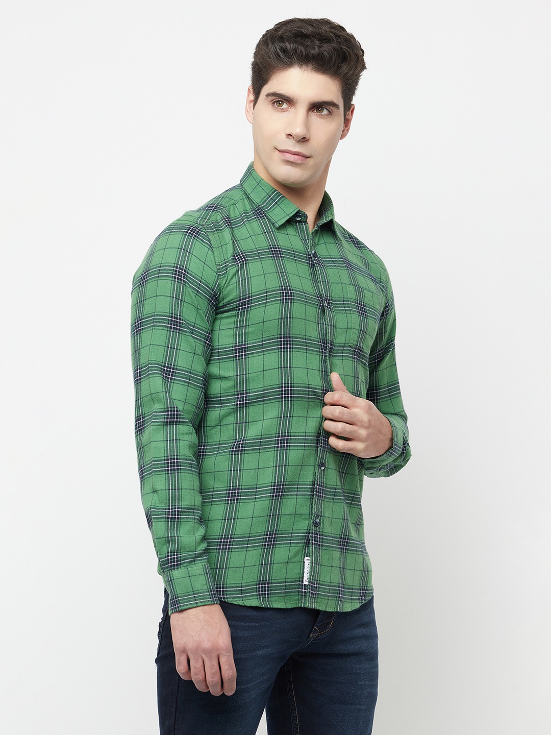 Men LIGHT OLIVE Casual Shirts