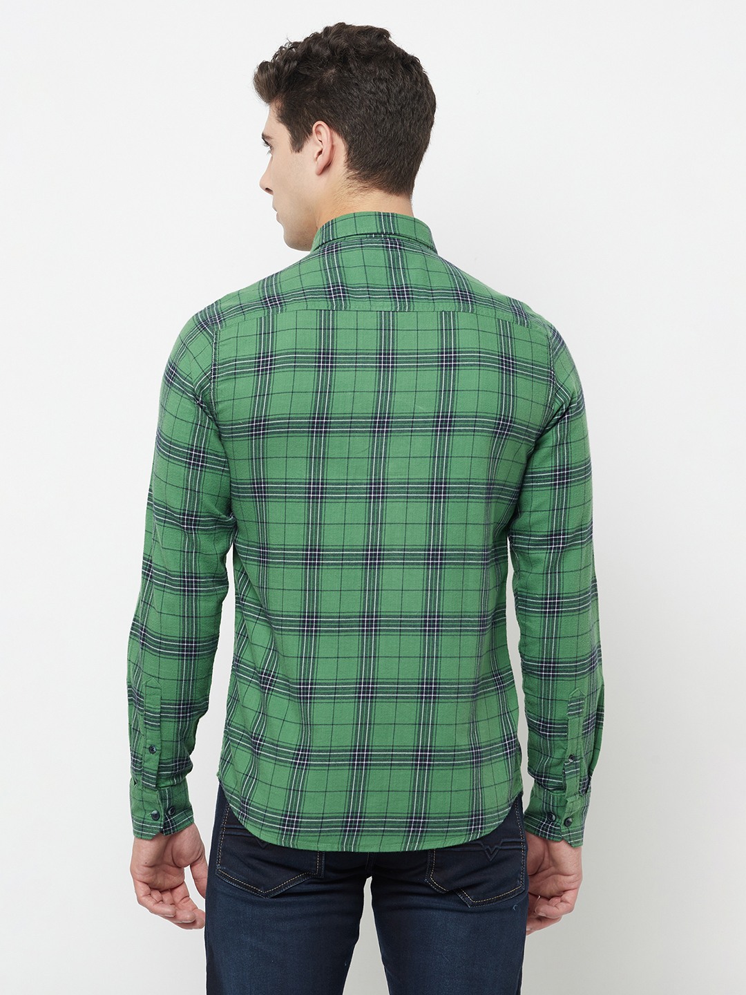 Men LIGHT OLIVE Casual Shirts
