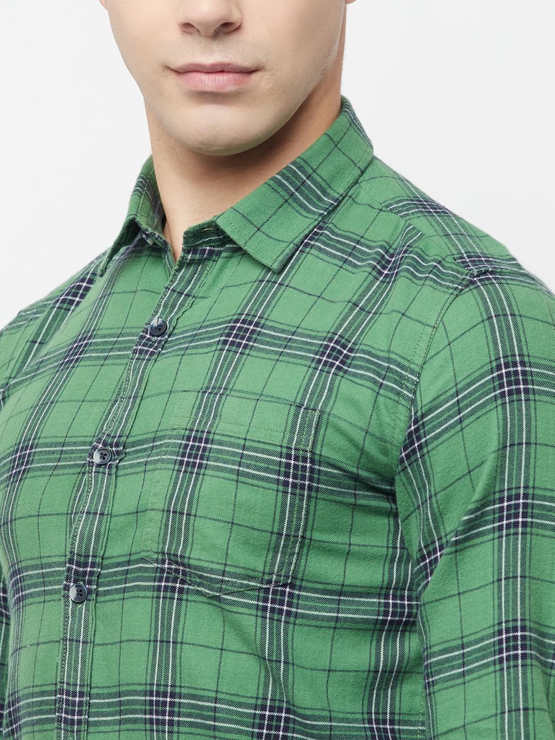 Men LIGHT OLIVE Casual Shirts