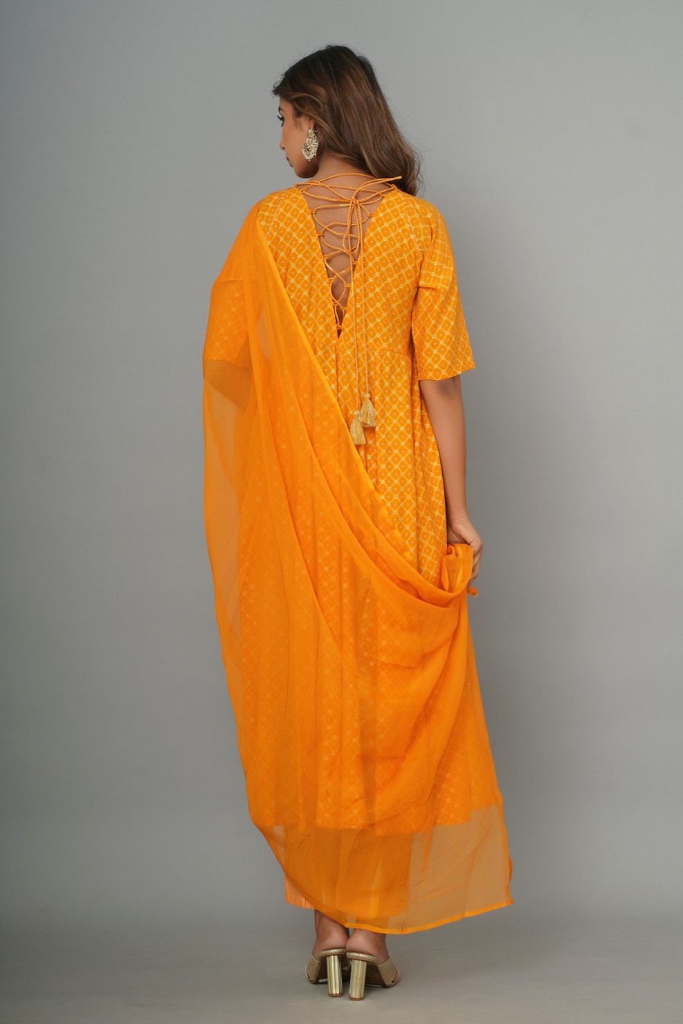 Yellow  Ethnic Motifs Kurta Set With Dupatta