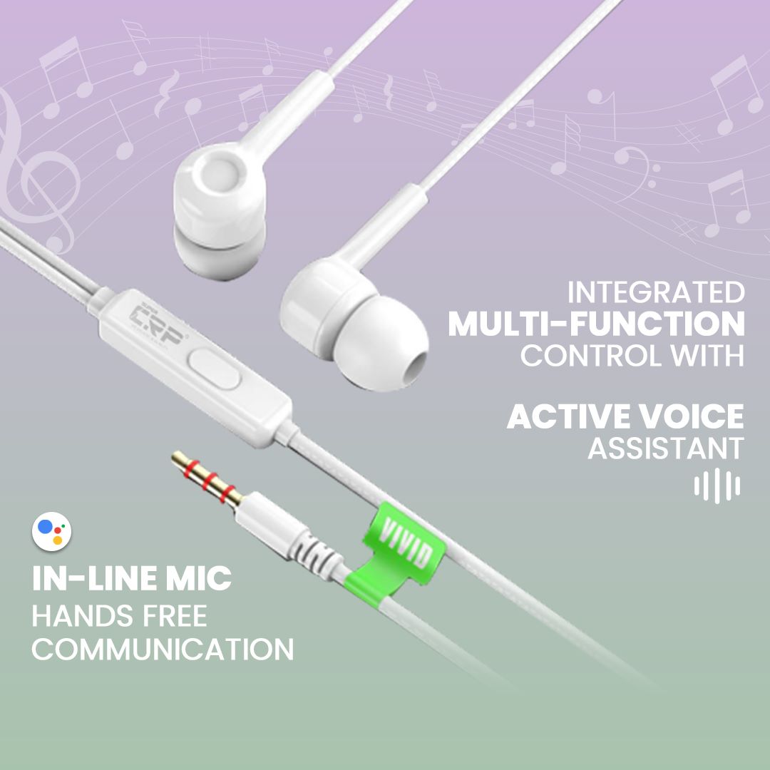 CR HF-711 IN-EAR WIRED EARPHONES - HANDSFREE