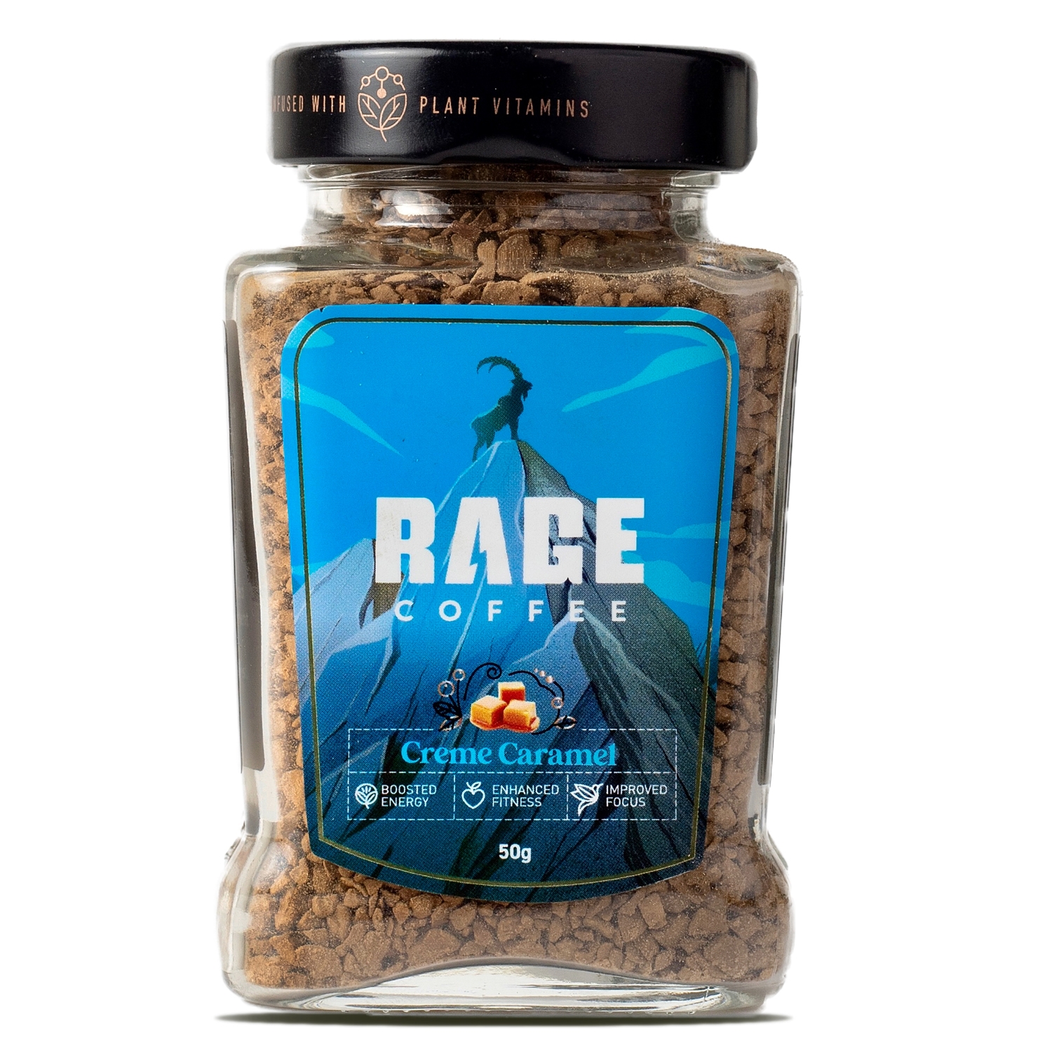 Rage Coffee | Rage Coffee 50 Gms Creme Caramel Flavour - Premium Arabica Instant Coffee 0