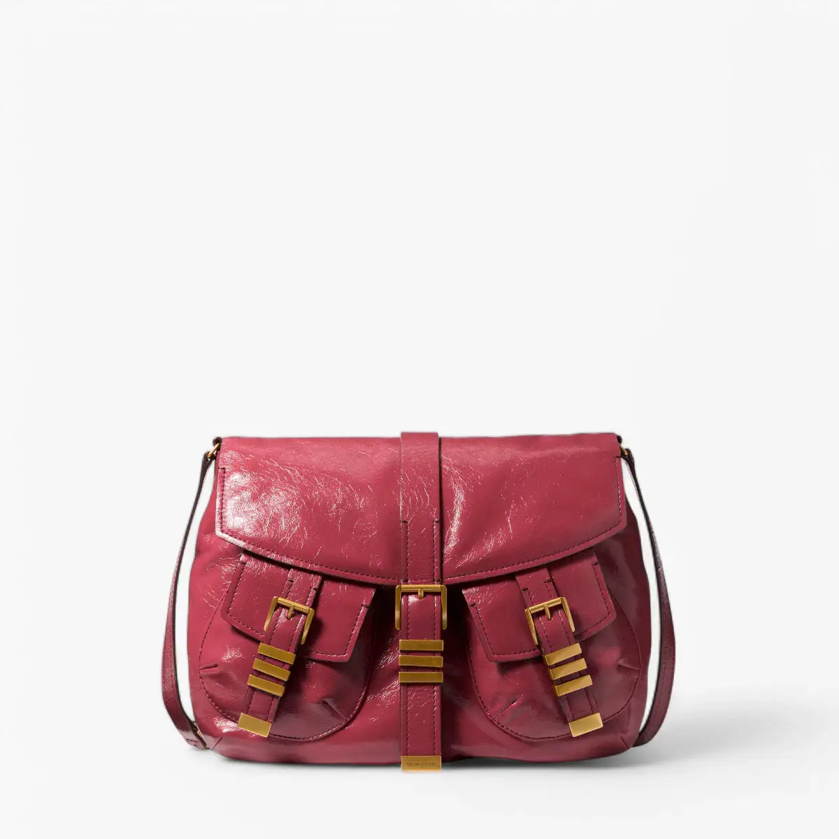 Darrington Large Crackled Leather Shoulder Bag