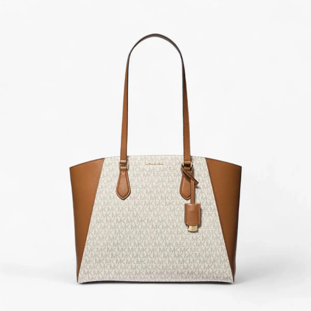 Taryn Large Signature Logo And Leather Tote Bag