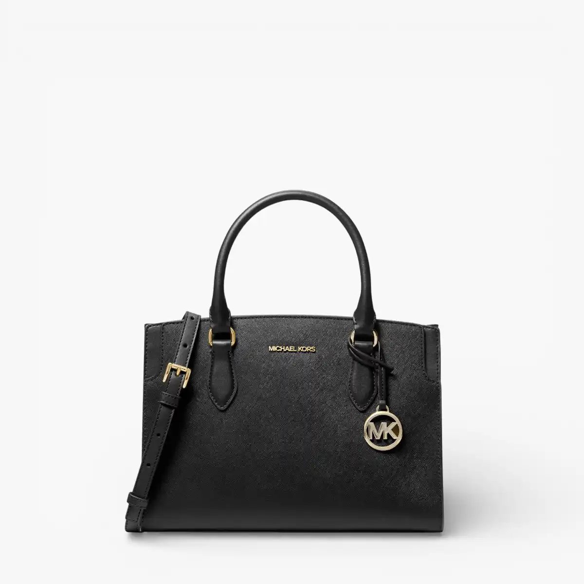 BECCA MEDIUM SAFFIANO LEATHER SATCHEL