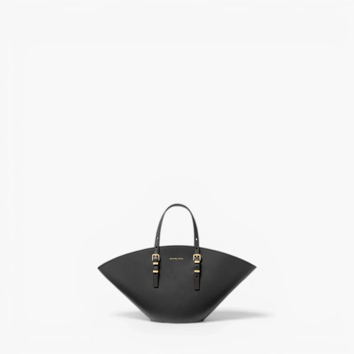 Isa Small Leather Fan Tote Bag
