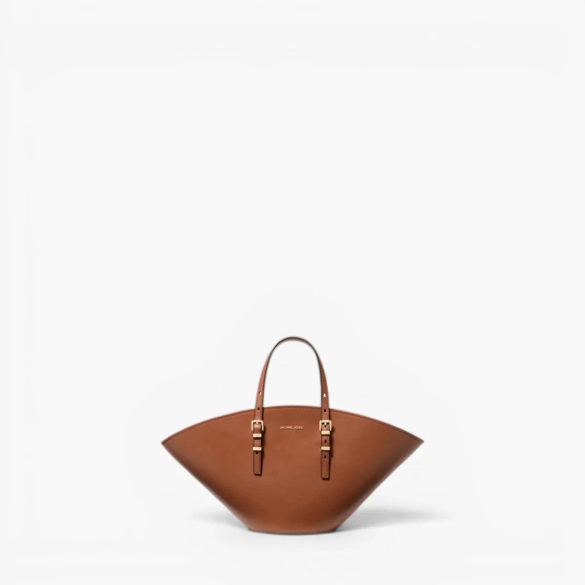 Isa Small Leather Fan Tote Bag