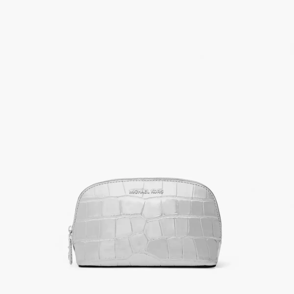 Empire Small Metallic Crocodile Embossed Leather Travel Pouch
