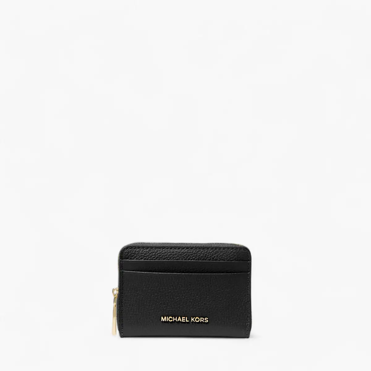 Jet Set Small Pebbled Leather Zip-Around Card Case