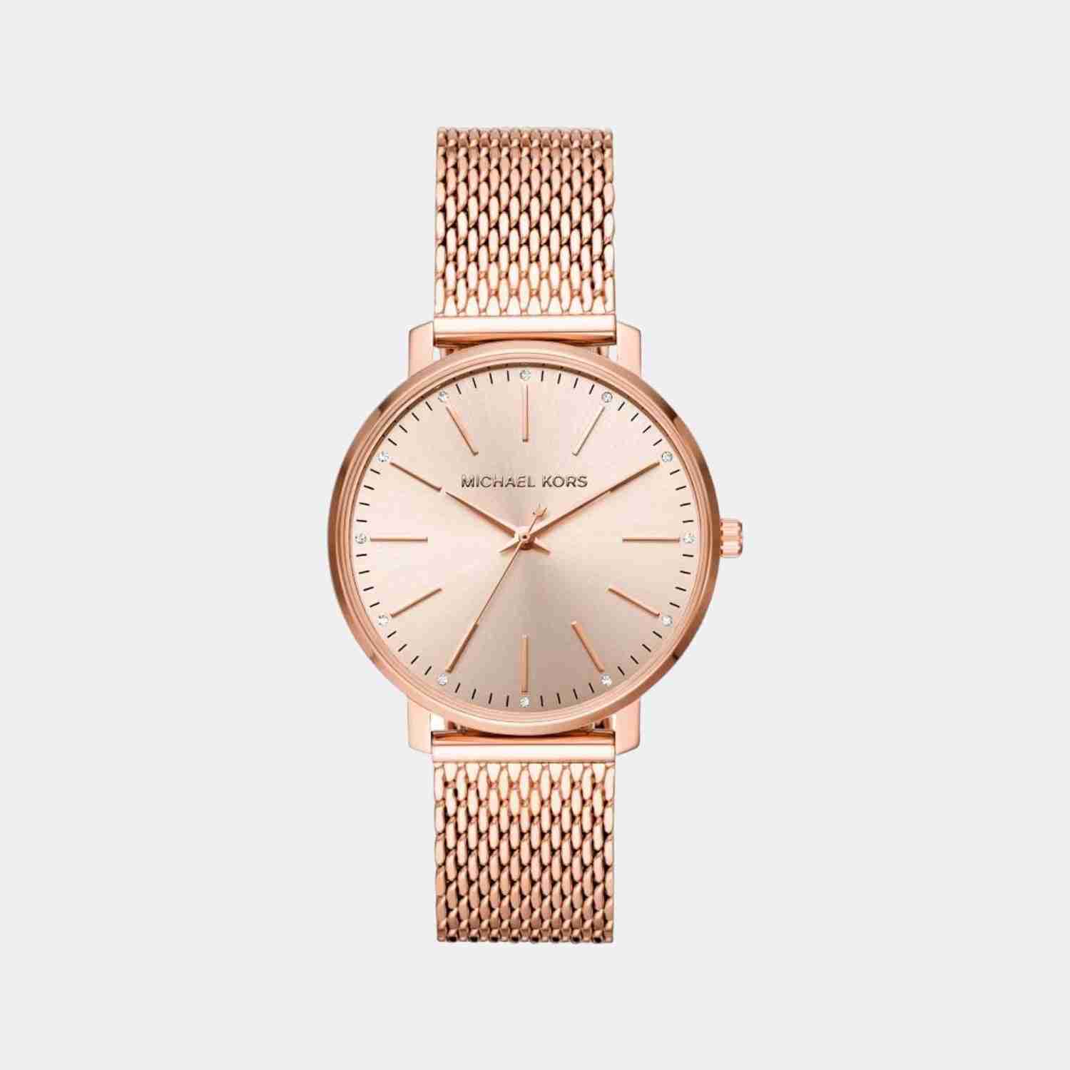 Women's Rose Gold Analog Stainless Steel Watch MK4340
