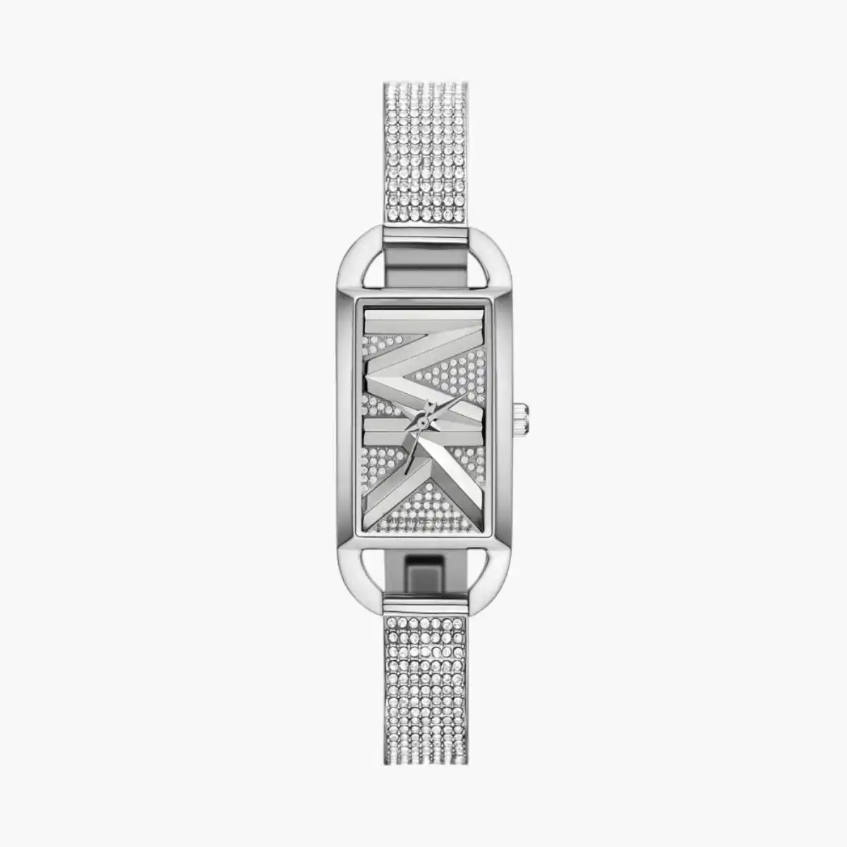Mini Empire Pavé Silver-Tone Bangle Watch