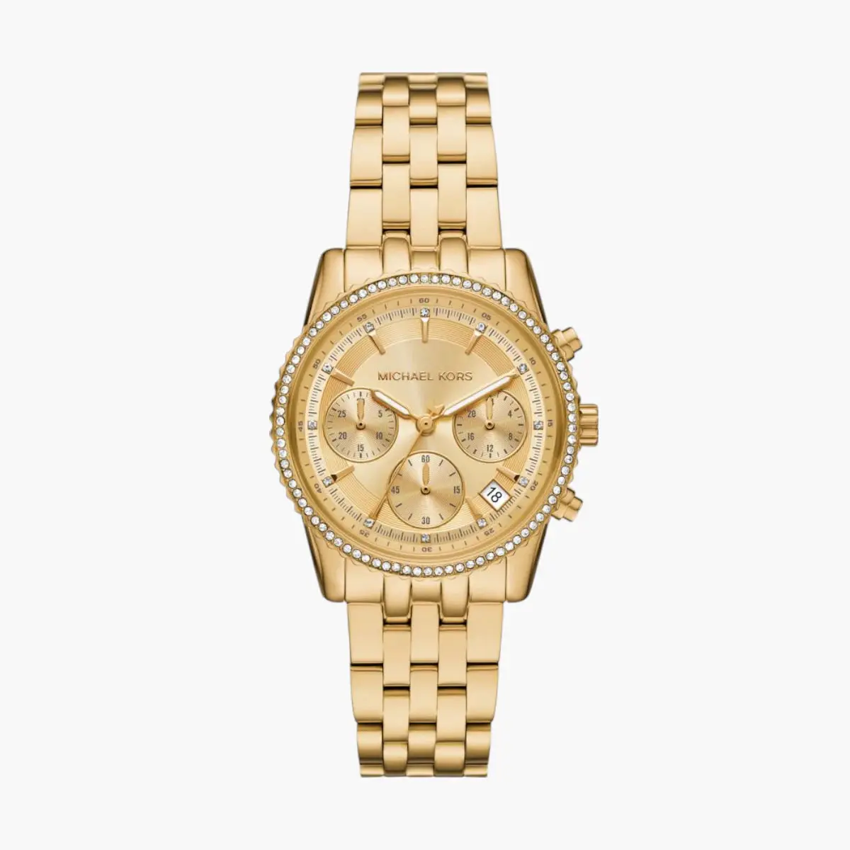 Mini Bryant Pavé Gold-Tone Watch