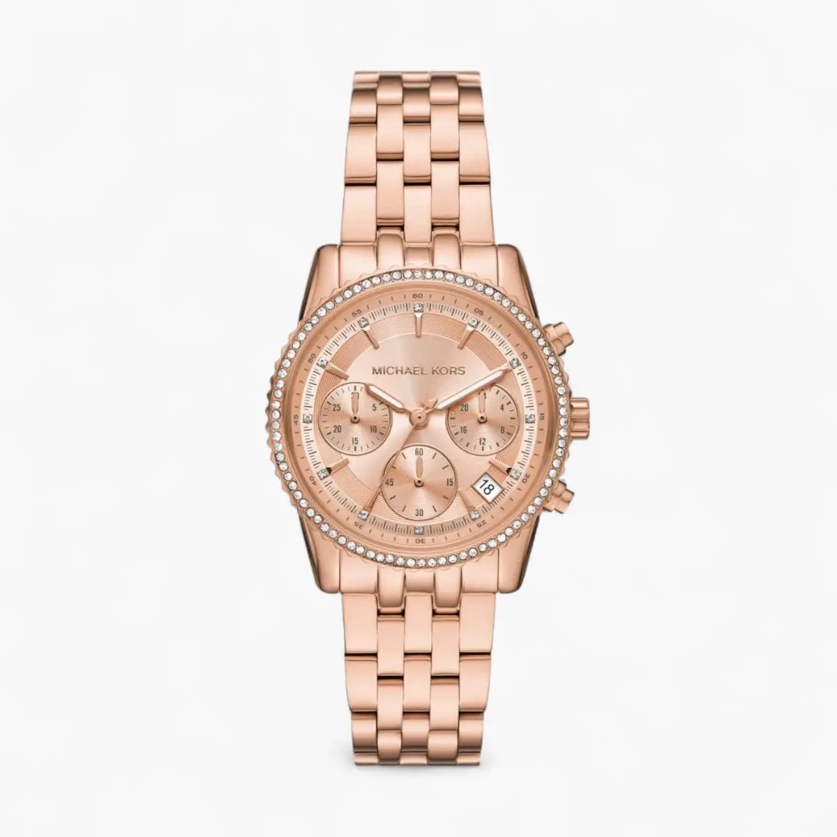 Mini Bryant Pavé Rose Gold-Tone Watch