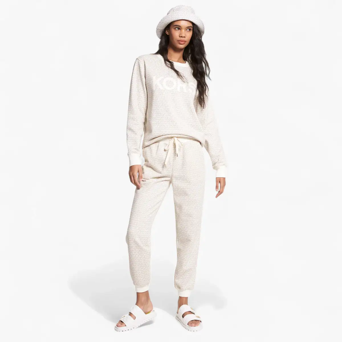 Logo Print Cotton Terry Joggers