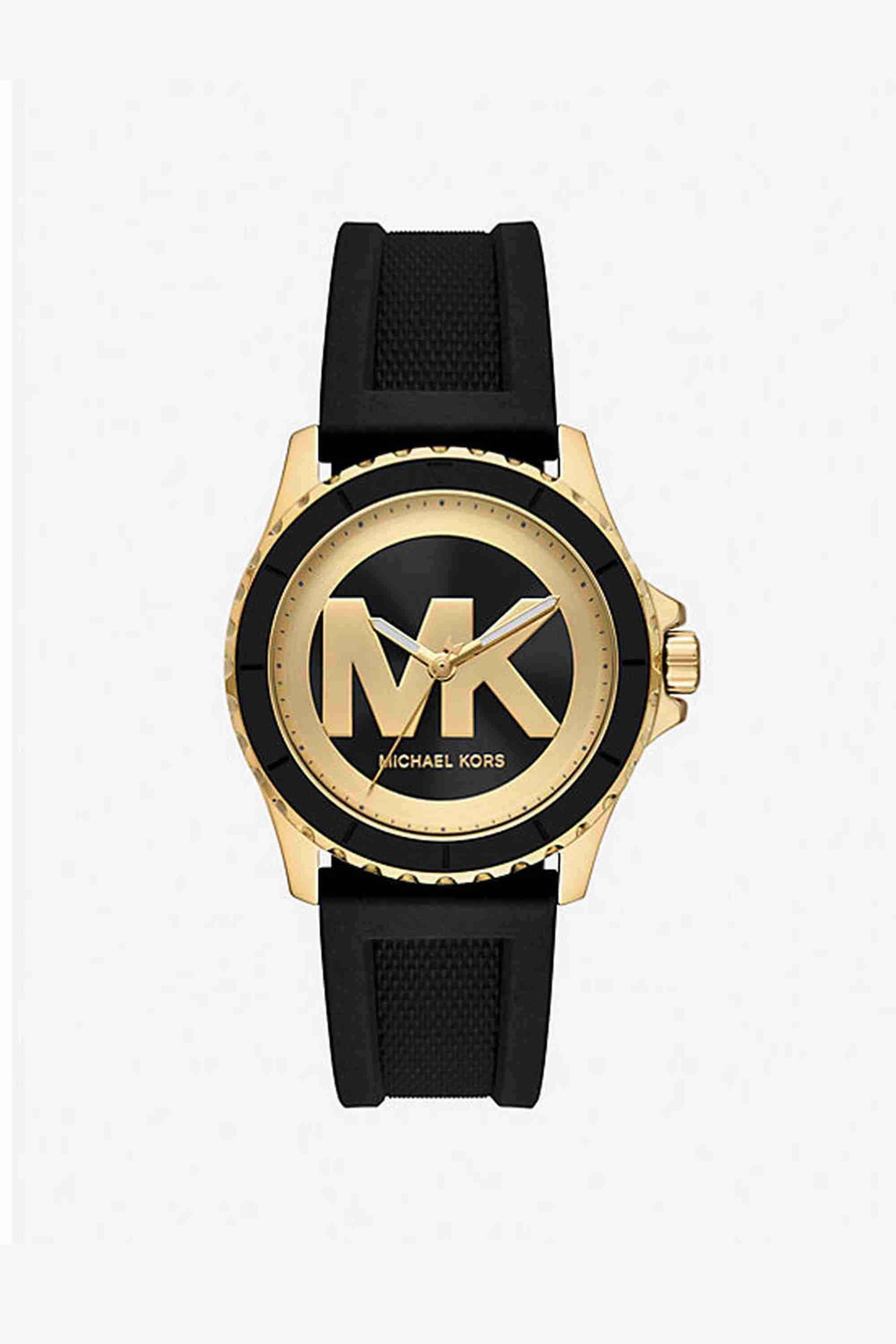 Everest Women's 43 mm Analogue Quartz Watch - Two Toned Dial with Black Silicone Strap (MK7537)