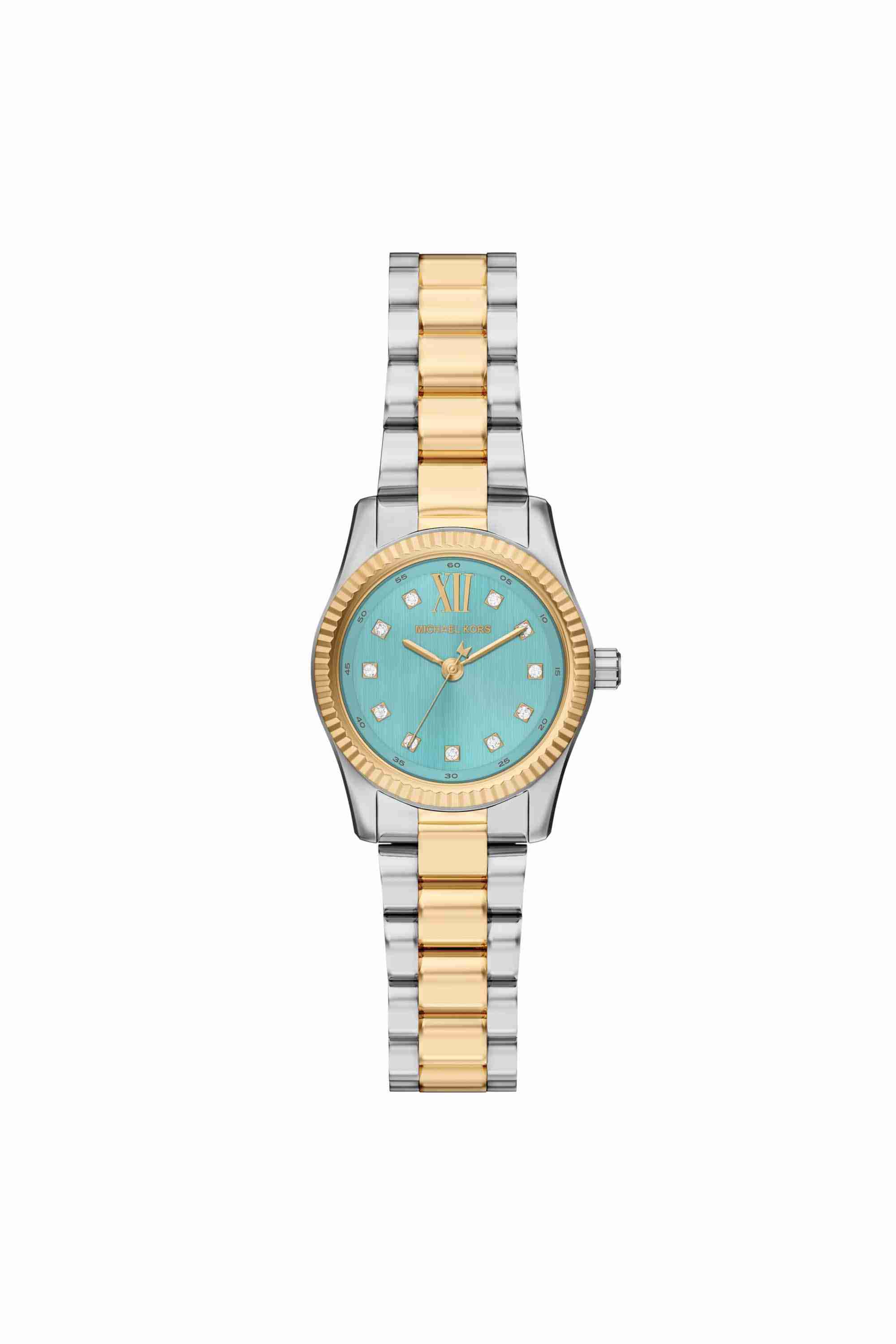 Lexington 26 mm Blue Dial Stainless Steel Analogue Watch For Women - MK7579