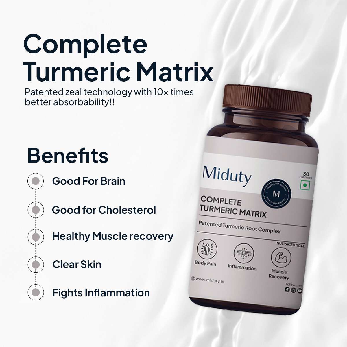 Miduty | Complete Turmeric Matrix | 30 Cap