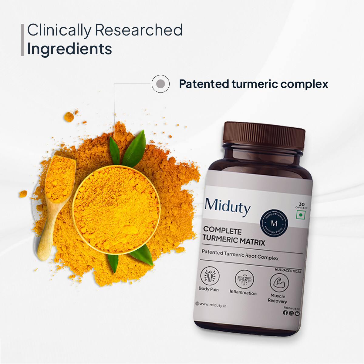 Miduty | Complete Turmeric Matrix | 30 Cap