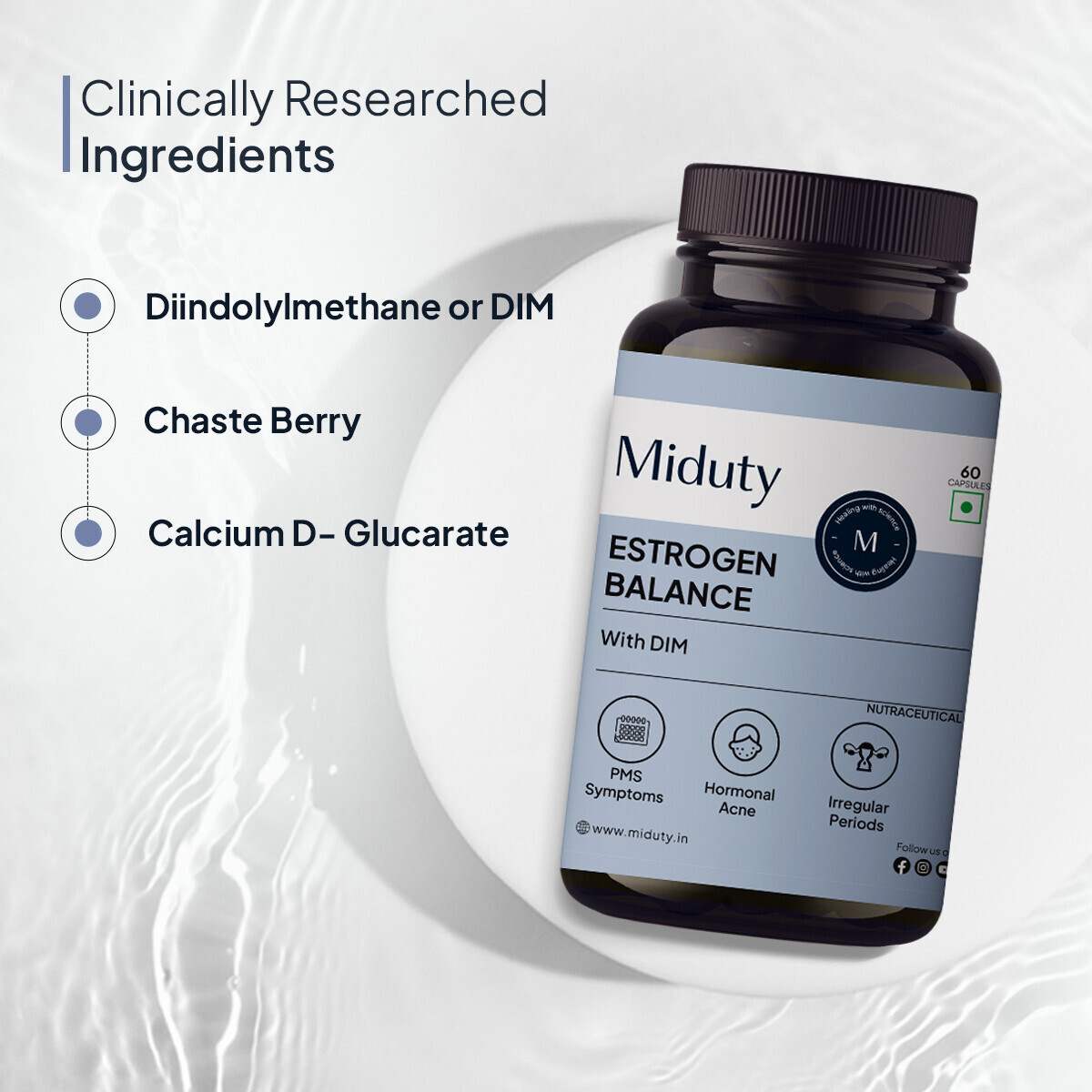 Miduty | Estrogen Balance | DIM - Vitex | 60 Cap