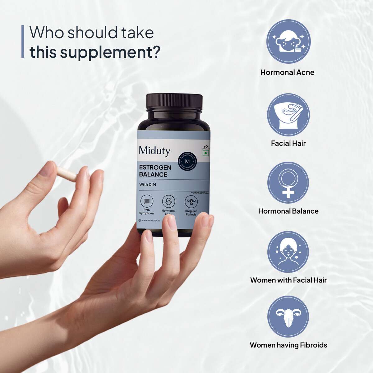 Miduty | Estrogen Balance | DIM - Vitex | 60 Cap