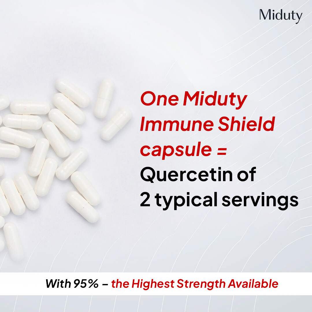Miduty | Immune Shield | Vit C - Zinc - Quercetin | Immunity Booster | 60 Cap