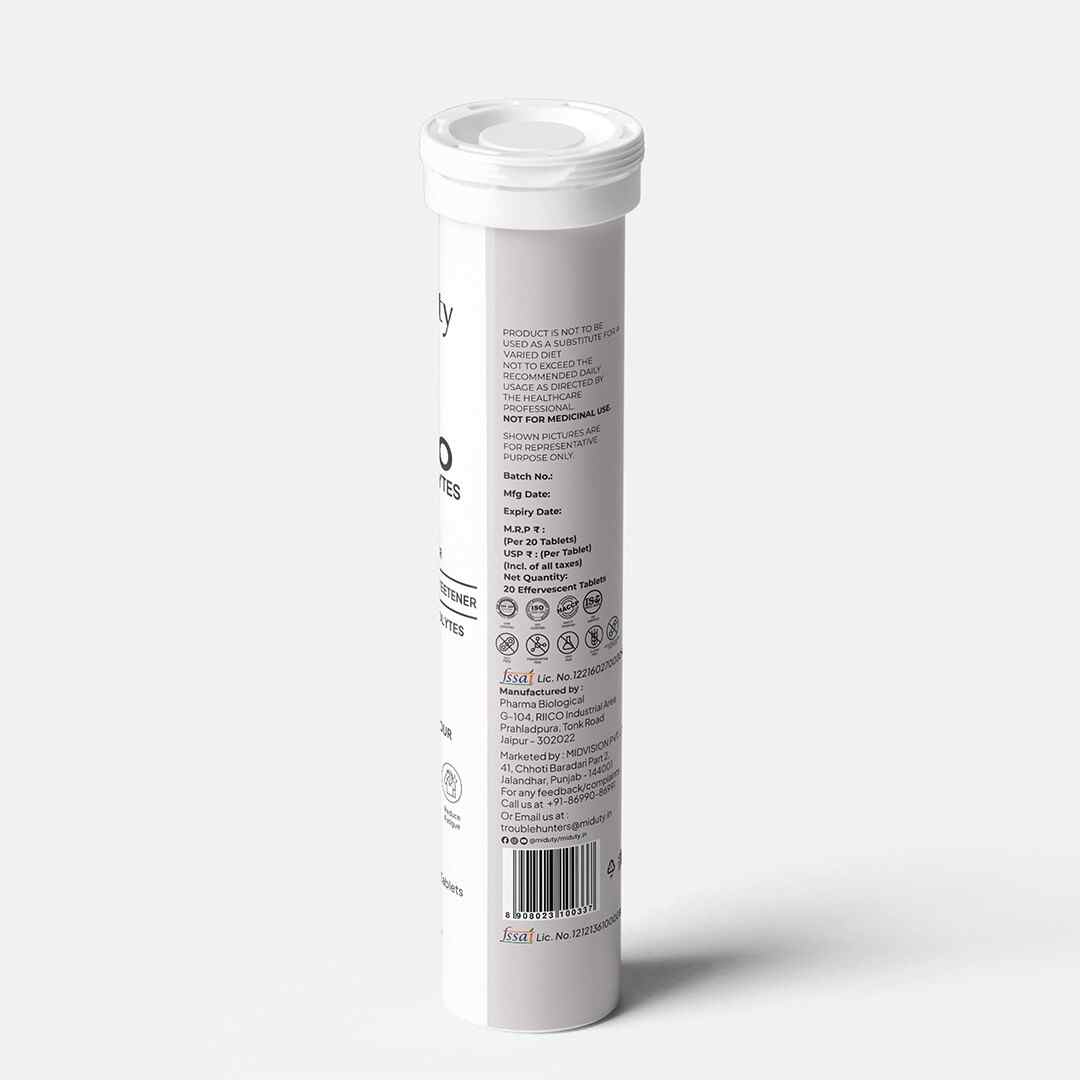 Miduty | Keto Electrolytes | Hydration-Mineral Balance | 20 Tab
