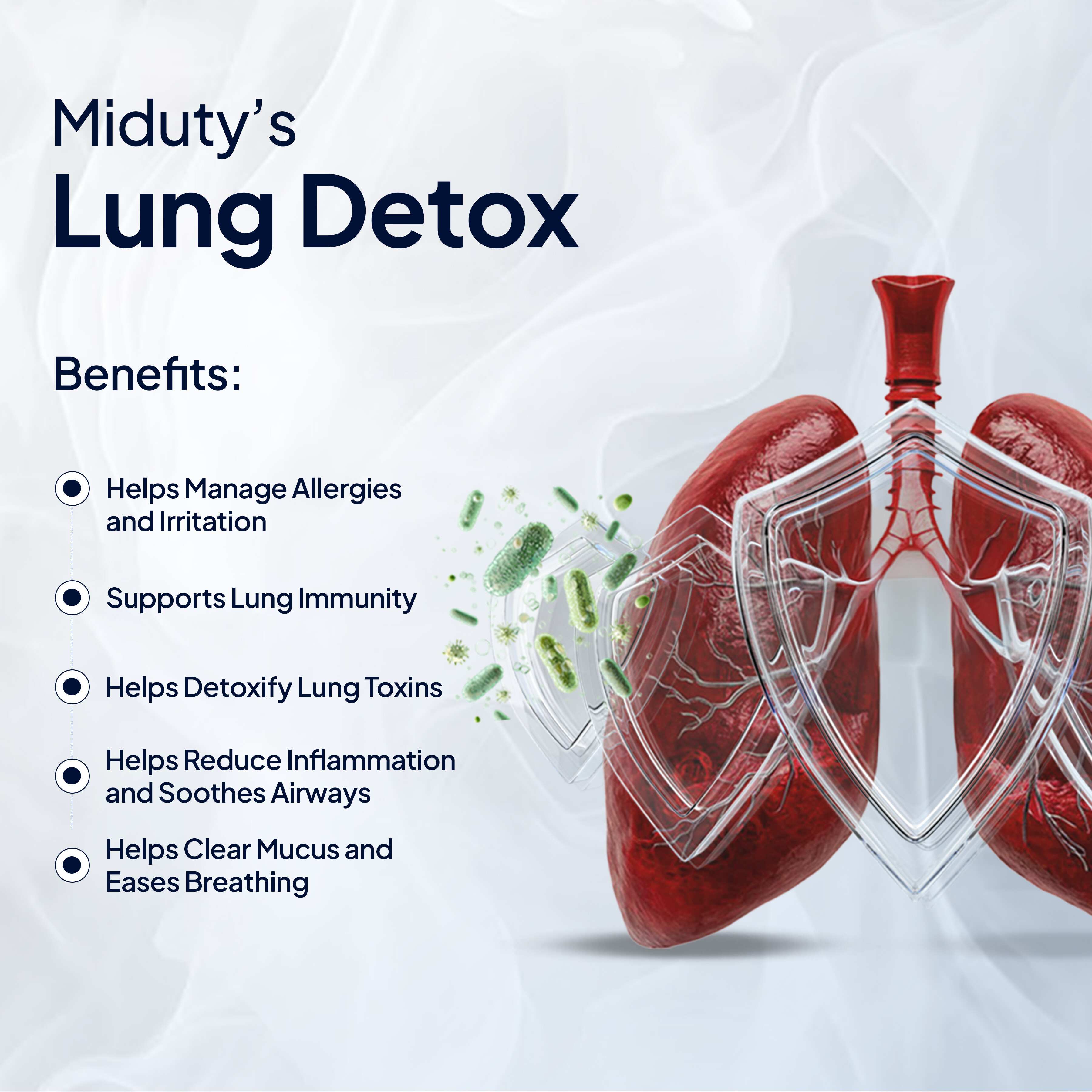 Miduty | Lung Detox | Lung Cleanse Supplement | 60 Cap