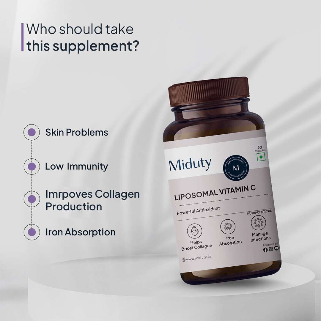 Miduty | Liposomal Vitamin C | Immunity Booster | 90 Cap
