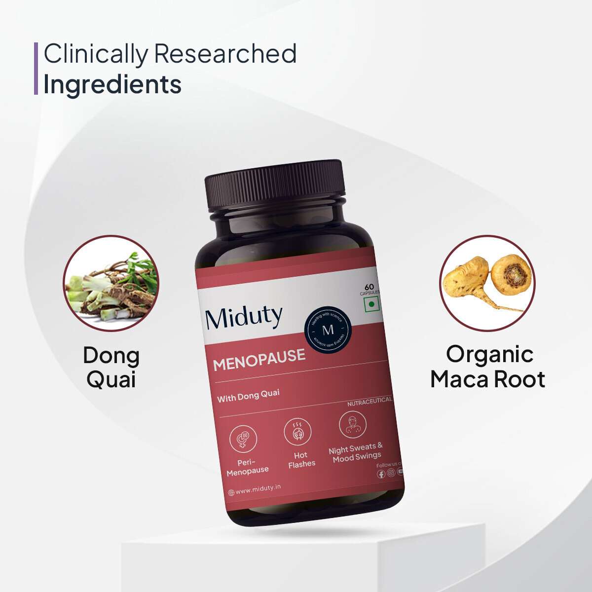 Miduty | Menopause | Dong Quai | Maca Root | 60 Cap