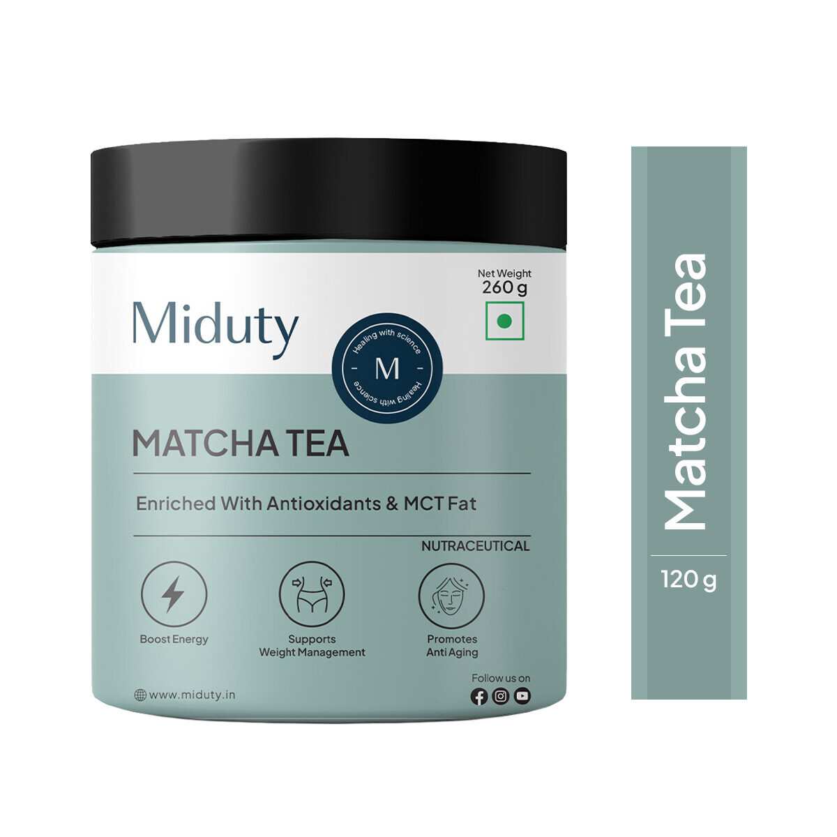 Miduty | Matcha Tea | Coconut Milk Powder | 260g