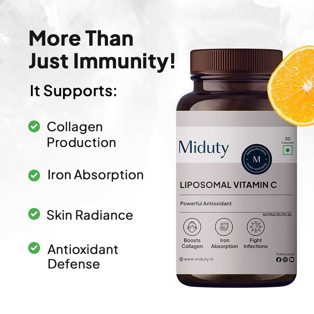 Miduty | Liposomal Vitamin C | Immunity Booster | 30 Cap