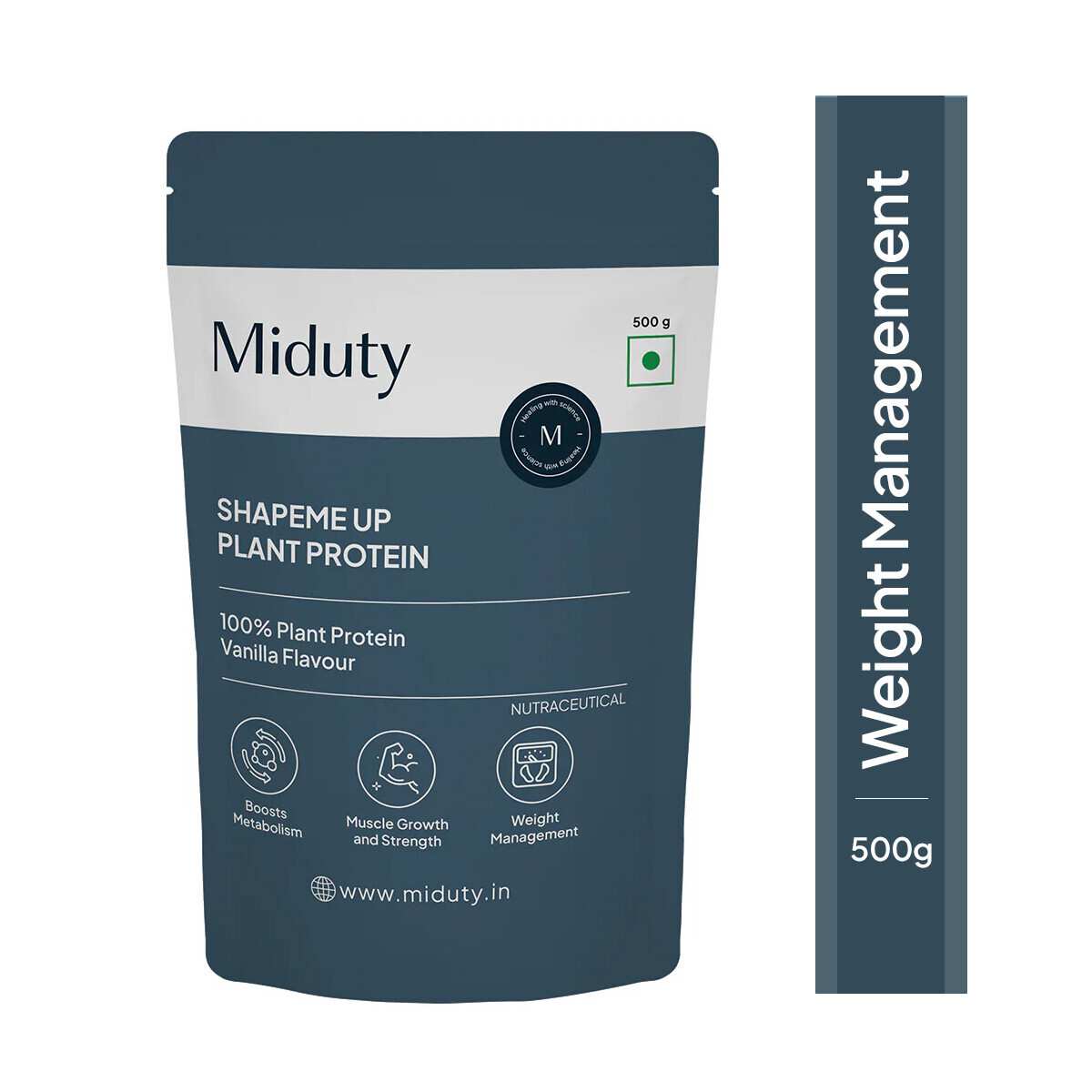 Miduty | ShapeMe Up Plant Protein | Pea & Brown Rice Protein | Weight Loss | Vegan | Chocolate | 500g